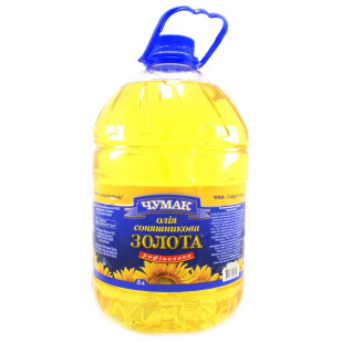 Олія соняшникова Чумак рафінована дезодорована, 4600г (4820078570528)