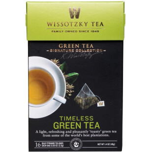 Чай зелений Wissotzky Tea, 16*2,5г/уп (0859013004037)