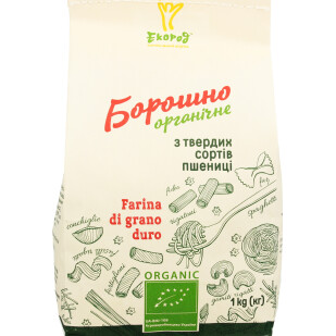 Мука Екород с твердых сортов пшеницы органическая, 1кг (4820153600300)