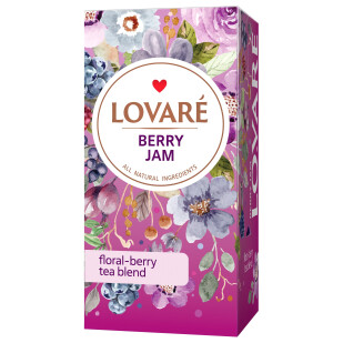 Чай квітковий Lovare Berry Jam, 24*1.5г (4820198872748)