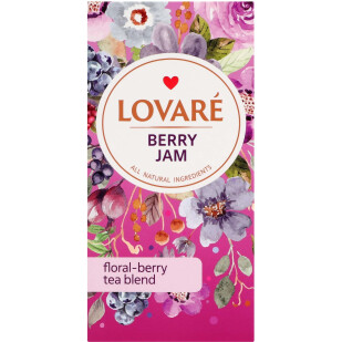 Чай цветочный Lovare Berry Jam, 24*1.5г (4820198872748)