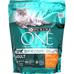 Корм для котов Purina One Bifensis ADULT курица-злаки, 800г (7613035467866)