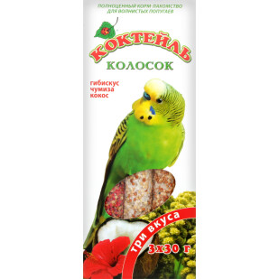 Лакомства для папугаев Природа гибискус-чумиза-кокос, 3*30г/уп (4823082400959)