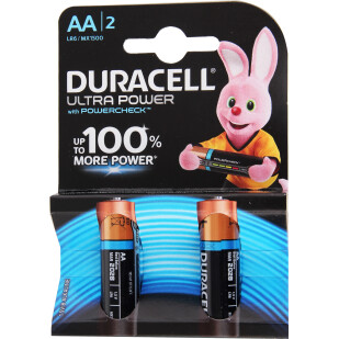 Батарейки Duracell Ultra Power AA/2 LR6 1.5v, 2шт (5000394058712)