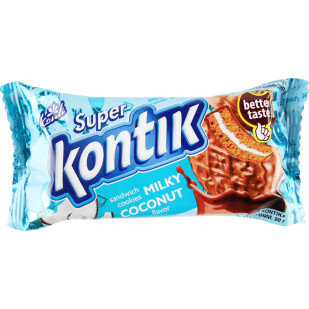 Печенье Konti Super Kontik со вкусом кокоса, 90г (4823088608465)