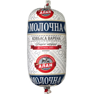 Колбаса Алан Молочная п/а в/с, 400г (4823036500346)