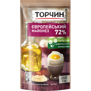 Майонез Торчин Европейский 72% д/п, 150г (4820001316209)