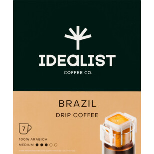 Кава мелена Idealist Coffee Co. Brazil фільтр-пакети, 7*12г (4820241120062)