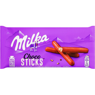 Печенье Milka Choco sticks в молочном шоколаде, 112г (7622210406354)