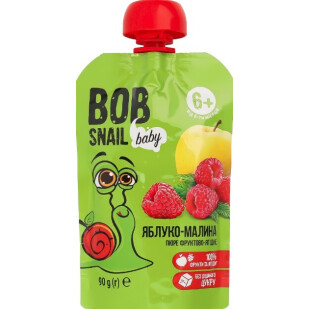 Пюре Bob Snail Baby яблоко-малина, 90г (4820219343875)