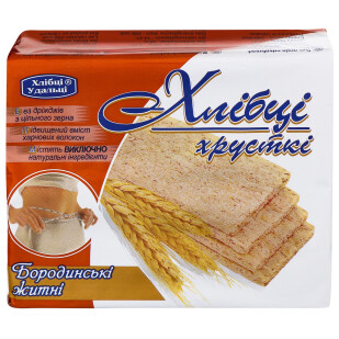 Хлебцы Хлібці-Удальці Бородинские ржаные, 100г (4820110990260)