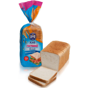 Хлеб Кулиничи Европейский тостовый белый, 330г (4820174301491)