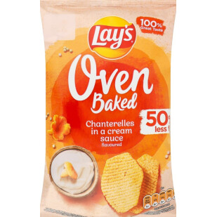 Чипсы Lay's Oven Baked со вкусом лисичек в сметане, 110г (4823063127301)