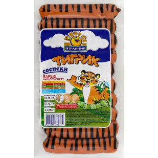 Сосиски Ятрань Тигрик п/а в/г, 385г (4823005800774)