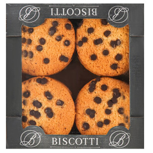 Печиво Biscotti Американське зі шматочками шоколаду, 0,4кг (4820216120271)