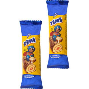 Рулет-міні Konti Timi зі згущеним молоком, 50г (4823012259664)