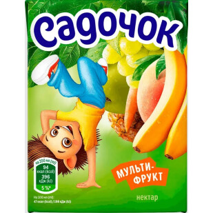 Нектар Садочок мультифрукт, 0,2л (4823063105255)