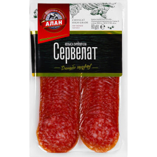 Ковбаса Алан Сервелат с/к в/г, 80г (4823036503385)