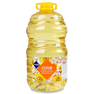 Масло подсолнечное Премія рафинированное, 5л (4820078570290)