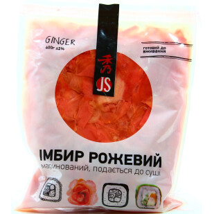 Имбирь JS маринованный розовый, 400г (4901177020944)