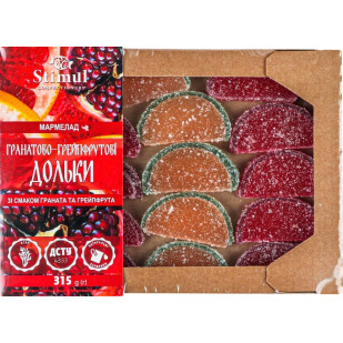 Мармелад Стимул Гранатово-грейпфрутовые дольки, 315г (4820042179047)