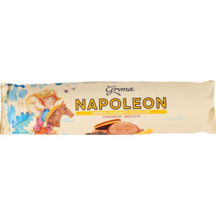 Печенье Grona Наполеон с шоколадно-апельсиновой начинкой, 240г (4820258643561)