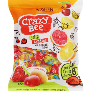 Конфеты желейные Roshen Бешеная пчелка, 200г (4823077602863)