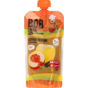 Пюре Bob Snail яблуко-персик, 250г (4820219345169)