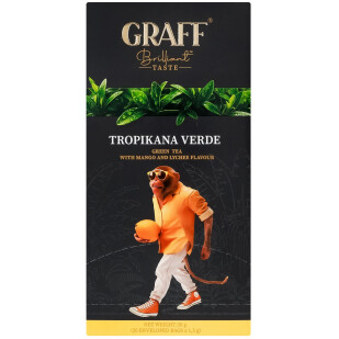 Чай зеленый Graff Тропический зеленый с ароматом манго и личи, 20*1,5г (4820279610665)