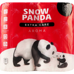 Бумага туалетная Сніжна панда Extra Care Aroma 4-слойная, 8шт (4820183970657)