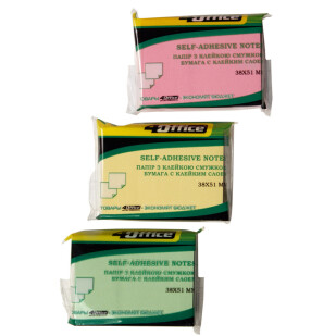 Бумага 4Office с клейким слоем 38*51мм 100л 4-420, шт (4820071014203)