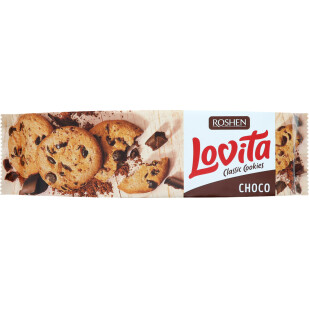 Печенье Roshen Lovita Classic Cookies с шоколадными дропсами, 150г (4823077633324)