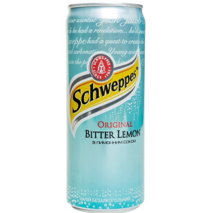 Напиток сокосод Schweppes Original BitLemon ж/б, 0,33л (5449000064110)