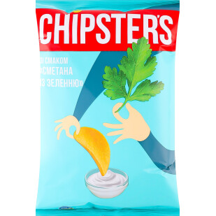 Чипси Chipster's зі смаком сметани та зелені, 130г (4820182740121)
