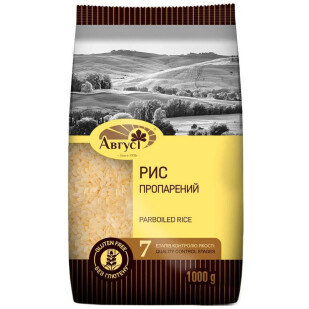 Рис Август пропаренный, 1000г (4 820 019 600 222)
