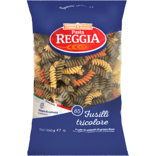 Изделия макаронные Pasta Reggia Фузилли трехцветные, 500г (8008857400655)