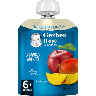 Пюре Gerber яблуко-манго, 90г (7613035507067)