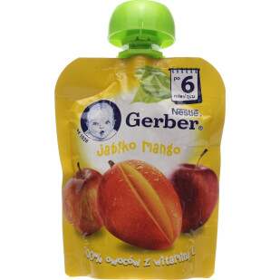 Пюре Gerber яблоко-манго, 90г (7613035507067)