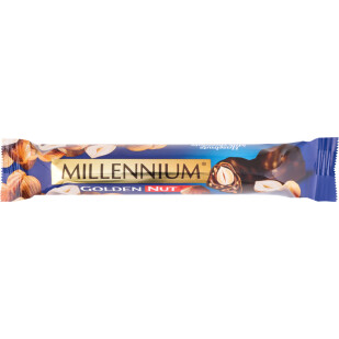 Шоколад молочный Millennium с цельными орехами, 40г (4820075504250)