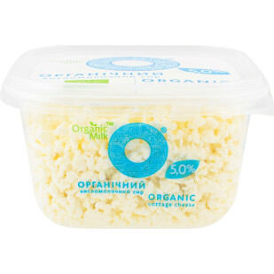 Сир кисломолочний Organic Milk 5% органічний п/у, 300г (4820178810647)
