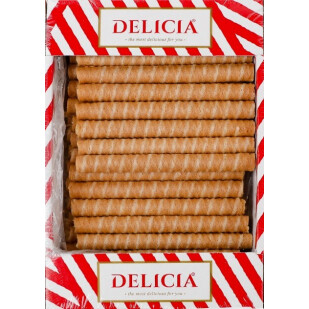 Вафельные трубочки Delicia со вкусом топлёного молока, 0,45кг (4823102510705)
