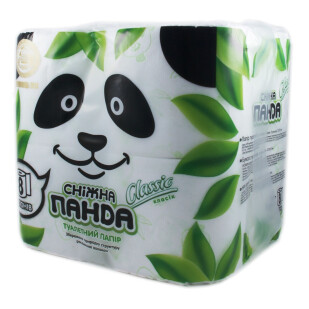Папір туалетний Сніжна панда Classic 2-шаровий, 8шт/уп (4823019007633)