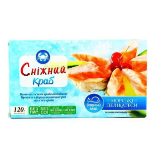 Крабовые Водный Мир палочки c мясом краба охлажденные, 120г (4820088411811)