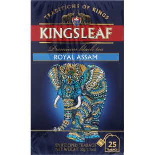 Чай чорний Kingsleaf Royal assam, 25*2г (4792252942561)