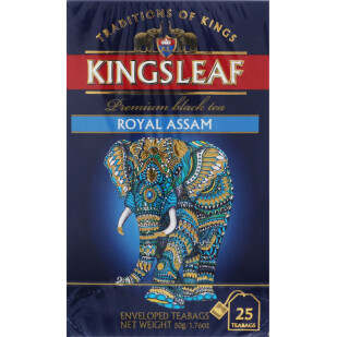 Чай черный Kingsleaf Royal assam, 25*2г (4792252942561)