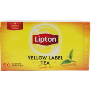 Чай черный Lipton Yellow Label, 50*2г (4823084200021)
