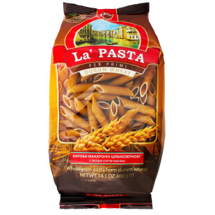 Вироби макаронні La Pasta Пера цільнозернові, 400г (4820211661533)