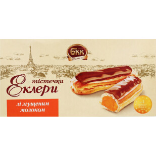 Пирожные БКК Эклеры со сгущенным молоком, 360г (4820205870484)