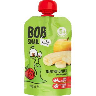 Пюре Bob Snail яблуко-банан, 90г (4820219343028)