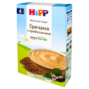 Каша гречневая Hipp молочная с пребиотиками, 250г (9062300126164)